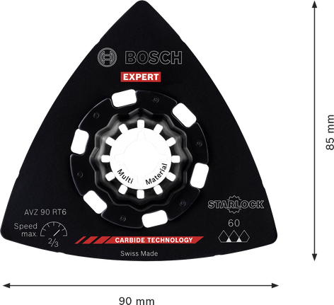 Bosch EXPERT AVZ 90 RT6 kõvasulami lihvplaat, 90 mm.